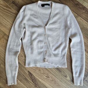 360 Cashmere Pink V Neck Cardigan Size Small